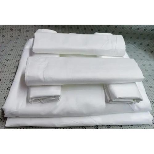 CLEARANCE OFFER 6PCs White Bedsheets 6*7 (2 pcs bedsheets & 4 pcs pillow cases)