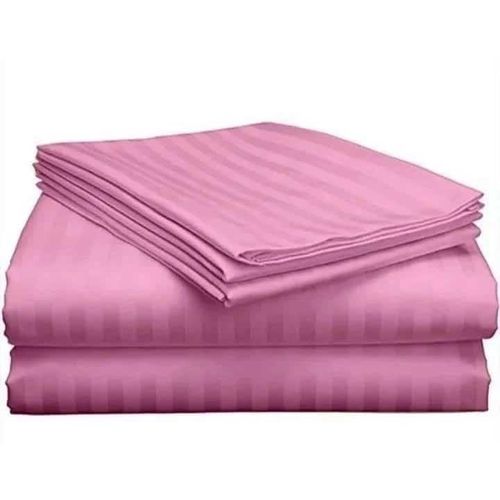 CLEARANCE OFFER 4pc Set TC Cotton Stripped Bedsheets (2 Bed Sheets, 2 Pillow Cases)