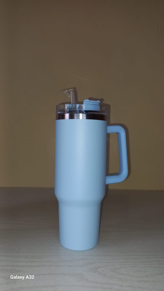 Stanley  cups 1.2 litres Stainless Steel Tumbler with Handle & Straw Lid, Insulated Reusable Stainless Steel Travel Mug
