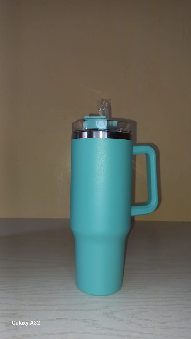 Stanley  cups 1.2 litres Stainless Steel Tumbler with Handle & Straw Lid, Insulated Reusable Stainless Steel Travel Mug