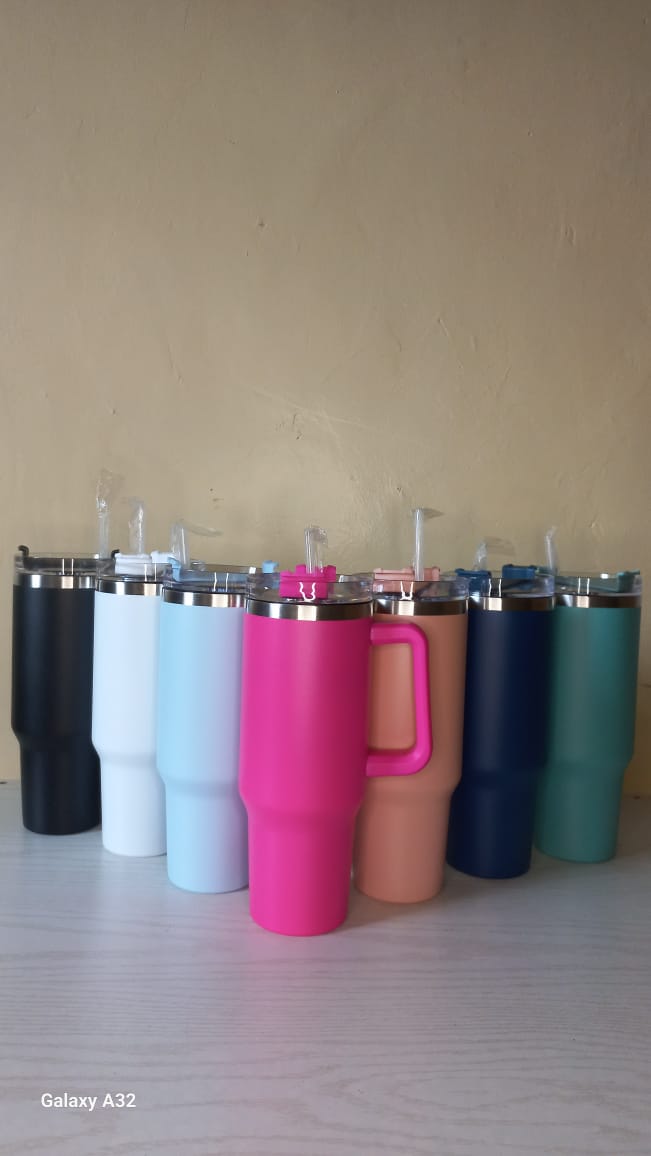 Stanley  cups 1.2 litres Stainless Steel Tumbler with Handle & Straw Lid, Insulated Reusable Stainless Steel Travel Mug