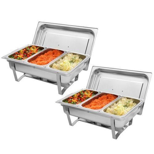 CLEARANCE OFFER Stainless Steel Chaffing Dish Warmer -Triple Tray