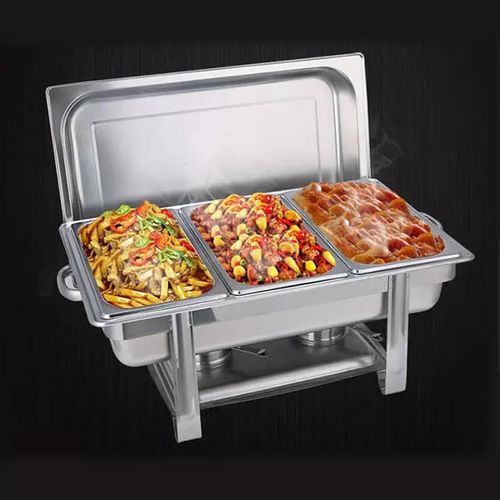 CLEARANCE OFFER Stainless Steel Chaffing Dish Warmer -Triple Tray