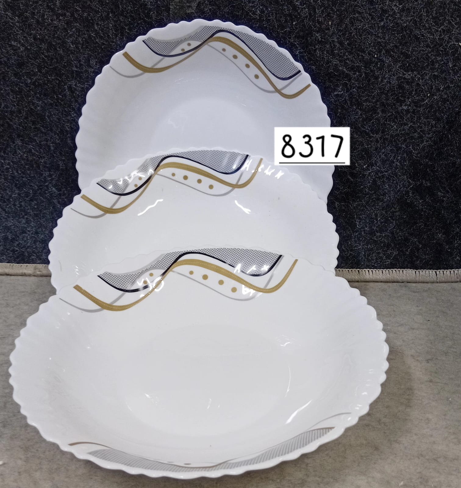 CLEARANCE OFFER Set Of 6 Beautiful Modern Dinner Serving Ceramic Plates