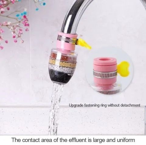 Six layer precision filtration, splash proof water filtration device, household kitchen well water shower faucet, water purification multifunctional water-saving nozzle