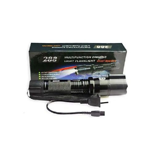 3 in 1 Torch 288 Type Self Defense Flashlight LED Electric Laser Pointer