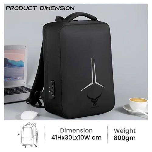 WATERPROOF DESIGN: The backpack is crafted from durable Oxford fabric with a waterproof coating, ensuring your belongings stay dry even in wet conditions, safeguarding your laptop and other electronic