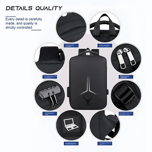 WATERPROOF DESIGN: The backpack is crafted from durable Oxford fabric with a waterproof coating, ensuring your belongings stay dry even in wet conditions, safeguarding your laptop and other electronic