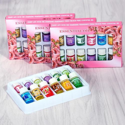 USB Aromatherapy Ultrasonic Humidifier Scent Diffuser + 12pcs Essential Oils