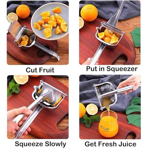 Real Stainless Steel Lemon Squeezer Citrus Juicer Hand Press Heavy Duty Manual Juice Squeezer, Extractor, Maker ,Orange, Lime Grapefruit Presser