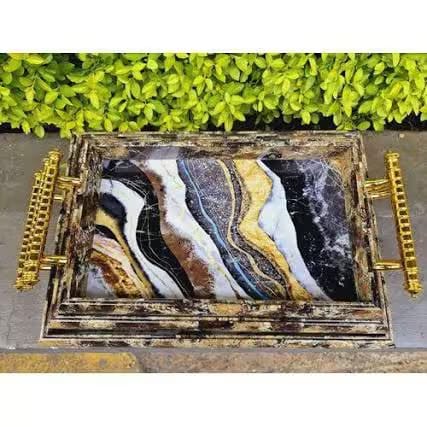 SERVING TRAY. 3pc Wooden Serving Trays, Corrosion-resistant, Durable and Lightweight,  easy to hold and serve using these trays. Ideal for personal use, or gifting purposes