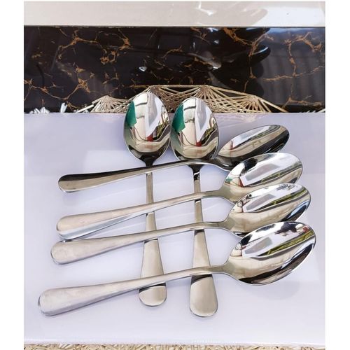 SPOONS. 6 pcs stainless steel table spoon, High aesthetic value, Elegant designs, Excellent polish and finish, doesn't rust