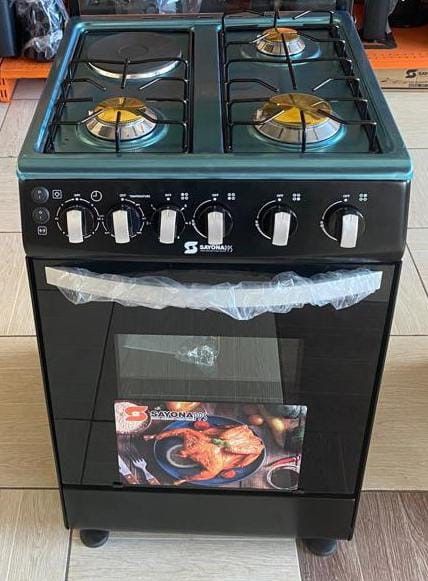 [PRICE DROP!!] SAYONA SGC 50E31-EO,3 Gas+1 Hot Plate , 50 By 50 Gas Cooker With Electric Oven