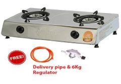SUPA OFFER!! Ramtons Double Burner Stainless Steel Cooktop