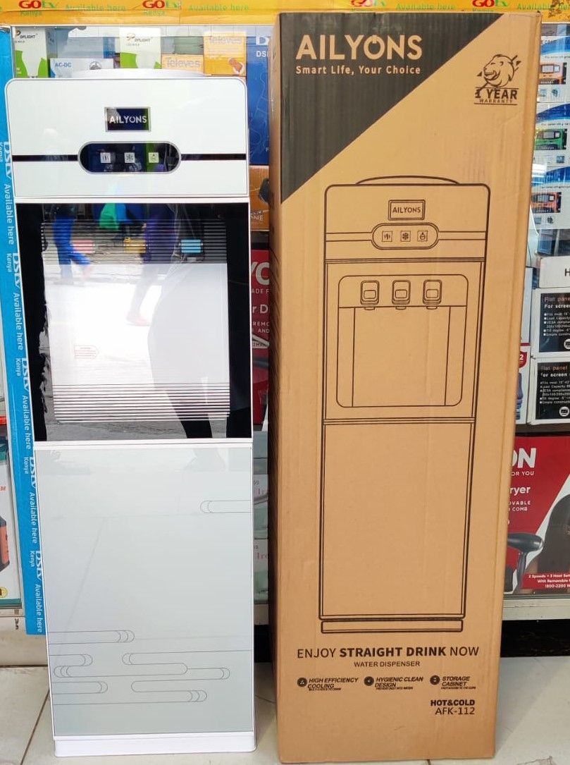 AILYONS AFK-112  Hot, Normal & Cold Top Load Water Dispenser with Storage Cabinet