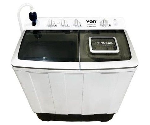 VON VWM-13AHK, Twin Tub Washing Machine - 13KG