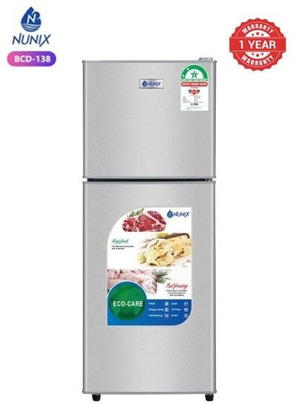 Nunix BCD-138, 138L Double Door Fridge
