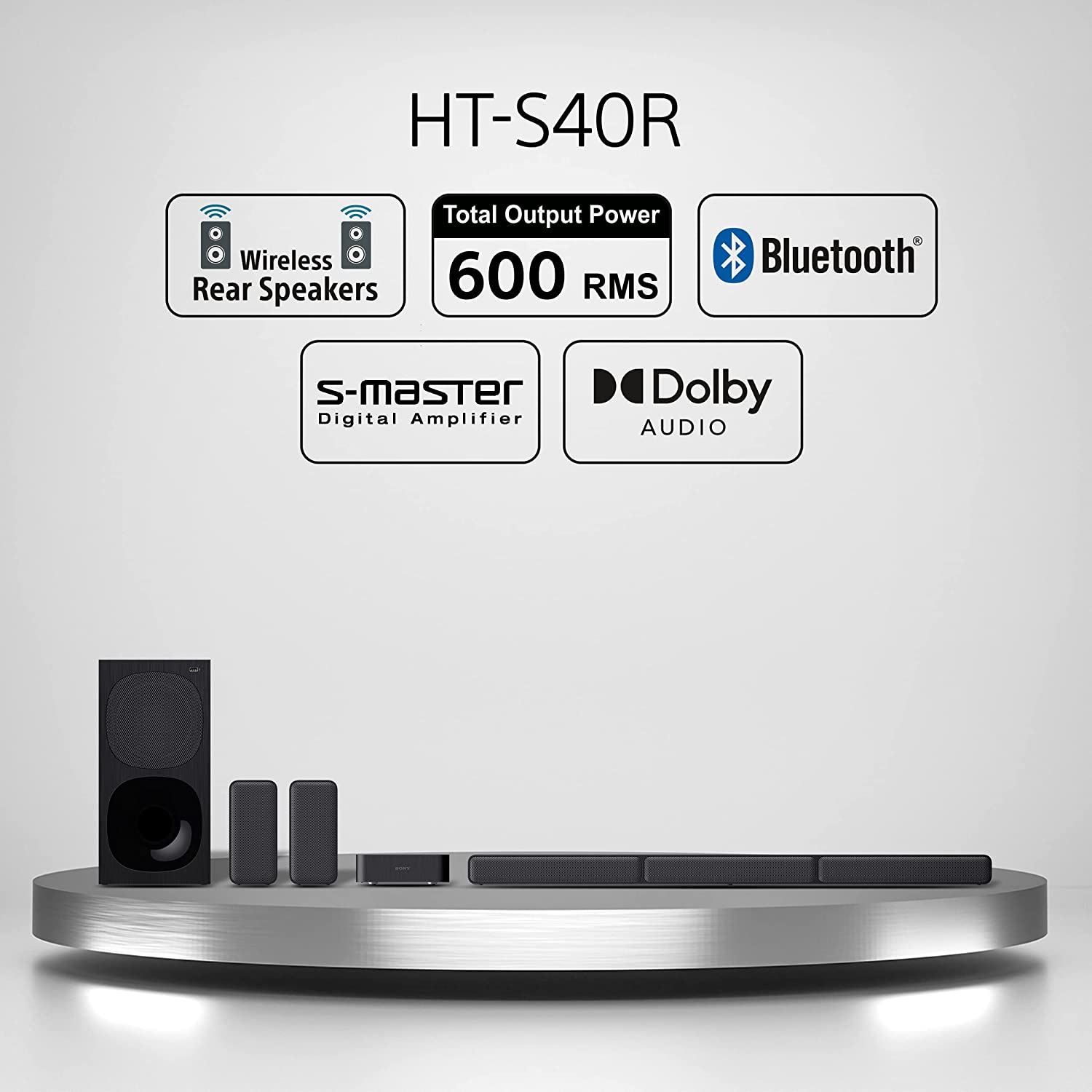 Sony HT-S40R 5.1CH, 600Watts with Wireless Rear Speakers Soundbar  (1YR WRTY)