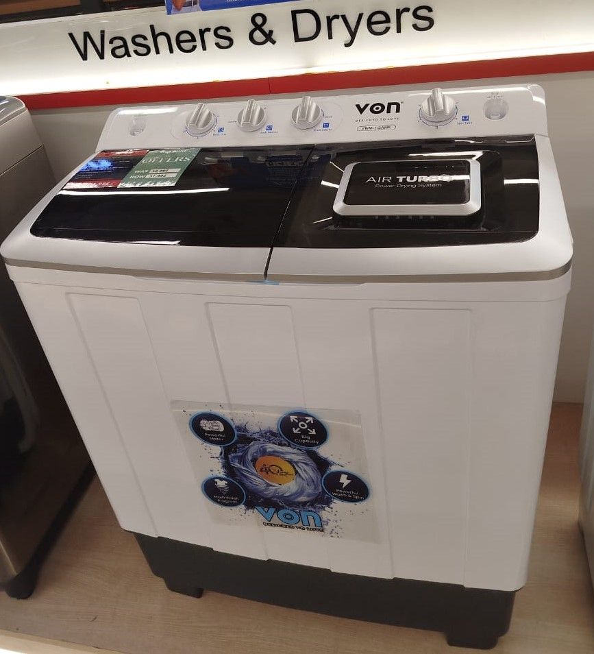 VON 10KG Twin Tub Washing Machine