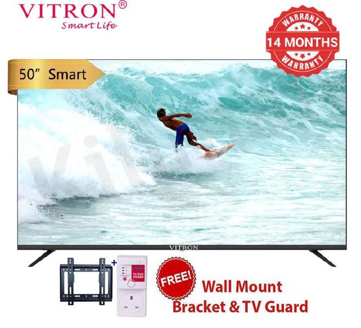 Vitron HTC5068US 50”Inch Smart Android 4K UHD LED TV - Black (1YR WRTY)