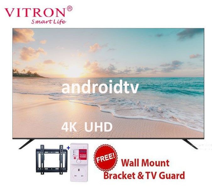 Vitron HTC5568US - 55” Inch 4K Smart Android LED TV - Black (1YR WRTY)