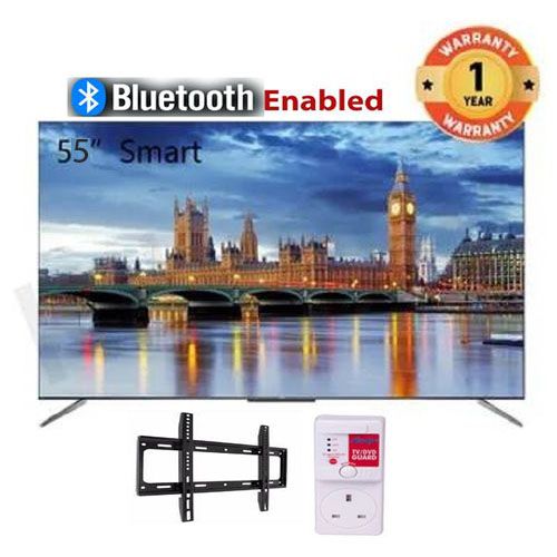 Vitron HTC5568US - 55” Inch 4K Ultra HD, Bluetooth, Smart Android LED TV - Black (1YR WRTY)