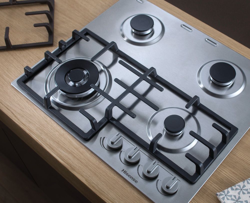 Hisense HHU60GAGR, 60x60 Built-In 4 Burner Gas Hob