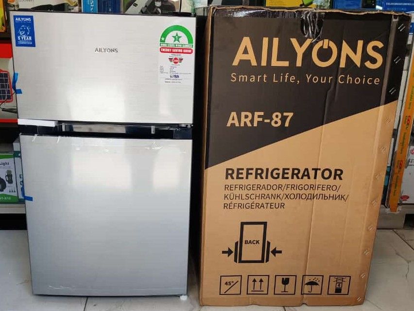AILYONS 87L Double Door Mini-Fridge