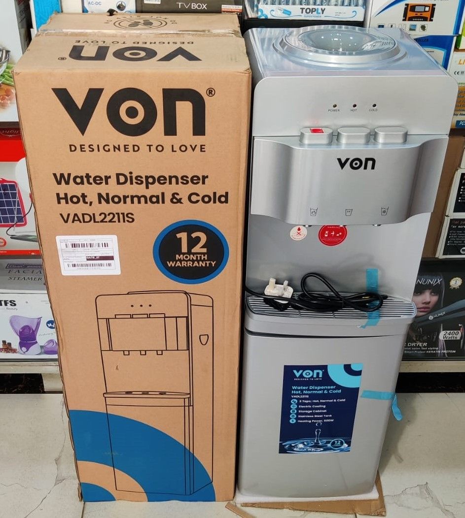 VON VADL2211S Hot, Normal & Cold Water Dispenser with Electric Cooling