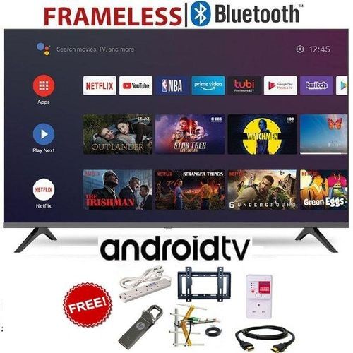 HOT PRICE!!! VITRON HTC4388FS, 43 Inch, Bluetooth Enabled,  Frameless, Smart Android OS TV