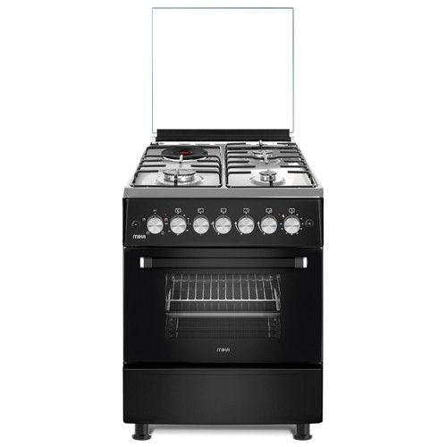 MIKA MST58UF31E4BX - 58*58, 3 Gas Jet Burners + 1 Rapid Plate, FLAME FAILURE SAFETY, Rotisserie, Standing Cooker + Electric Oven