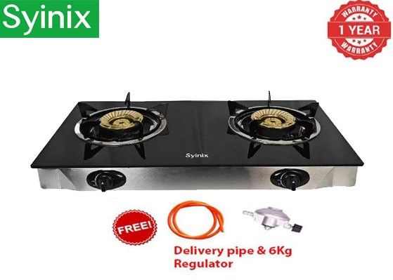 Syinix Double Burner Glass Top Gas Cooktop