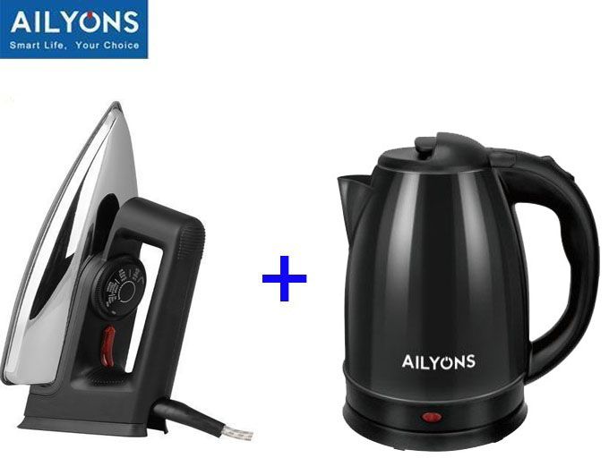 AILYONS HD199A Dry Iron Box & 2.0L Electric Kettle