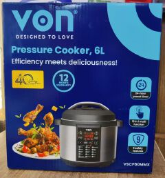SUPA SALE!! VON 6L Electric Pressure Cooker