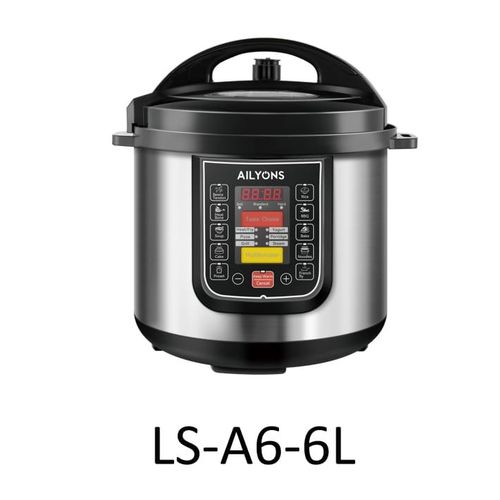 AILYONS LS-A6-6L, 1000Watts Electric Pressure Cooker - 6L
