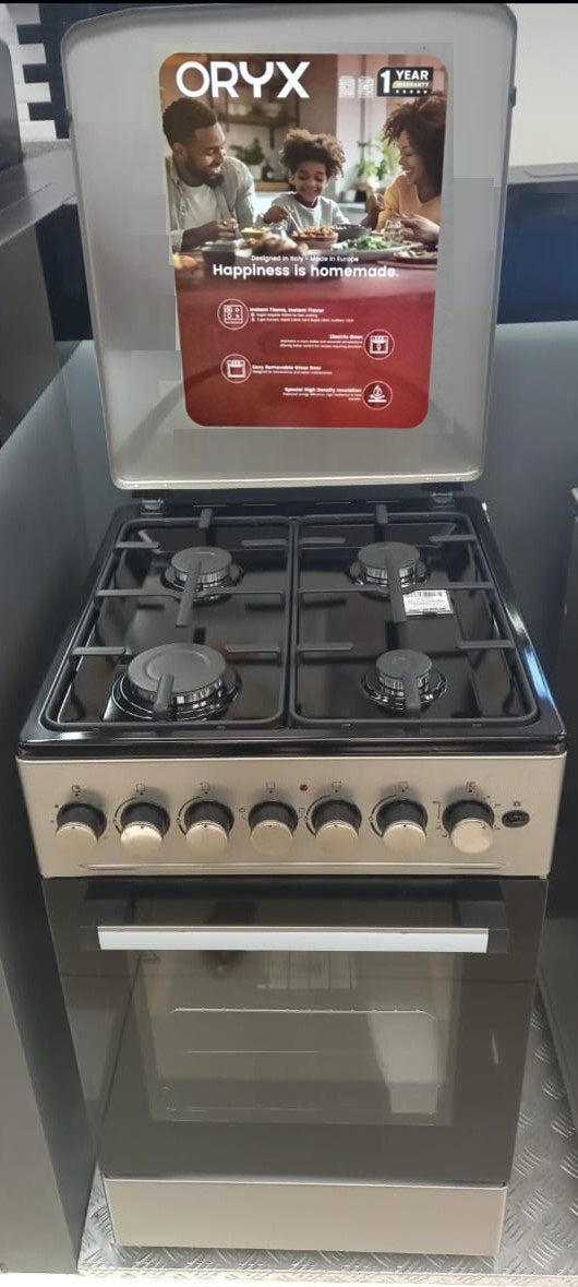 TODAY ONLY!! MIKA ORYX 50cm x 60cm, 4 Gas Standing Cooker with Electric Oven