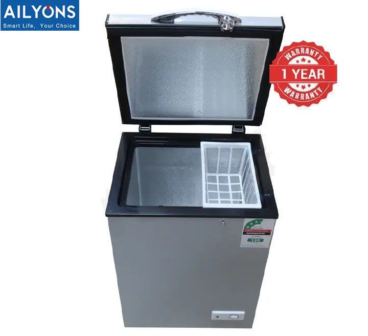 AILYONS 100L Chest Freezer - Silver
