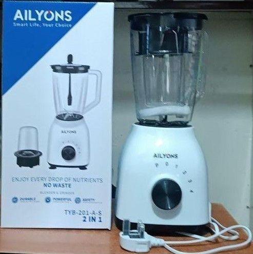 AILYONS 1.5L, 2 In 1 Countertop Blender with Grinder