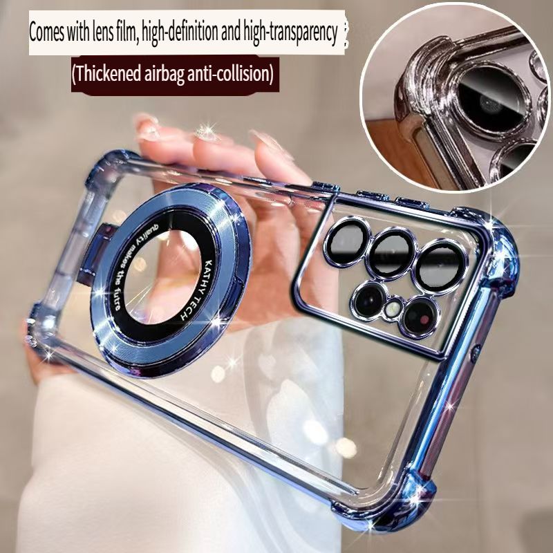 Transparent Soft Case For Infinix Note 50 Pro 50 Pro+ 50X 50S Fall Prevention Magnetic Kickstand Luxury Protective Cover for Infinix Note 50S 50X