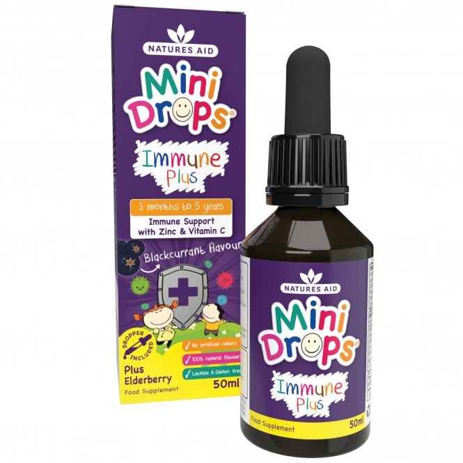 Natures Aid Immune Plus Mini Drops For Infants and Children 50ml