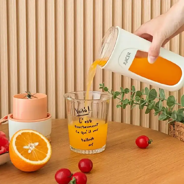 Portable Electric Juicer Quick Fruit Mixer Rechargeable Blender 340ml