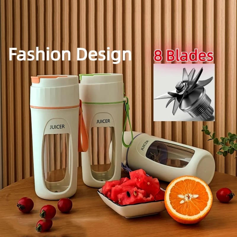 Portable Electric Juicer Quick Fruit Mixer Rechargeable Blender 340ml