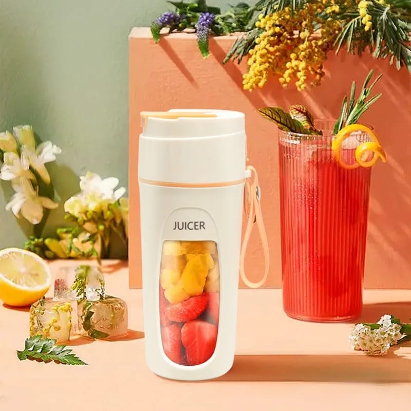 Portable Electric Juicer Quick Fruit Mixer Rechargeable Blender 340ml