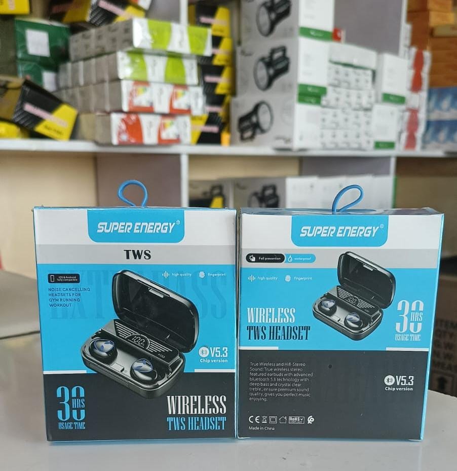 TWS SUPER ENERGY Wireless Earphones Airpods 5.3 Bluetooth Earpods