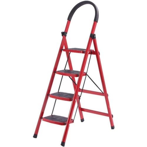Space saving 4 Step Ladder Folding Step Stool Stepladders with Anti-Slip and Wide Pedal for for Home,Kitchen, Garden, Office, Warehouse