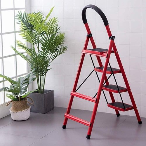 Space saving 4 Step Ladder Folding Step Stool Stepladders with Anti-Slip and Wide Pedal for for Home,Kitchen, Garden, Office, Warehouse
