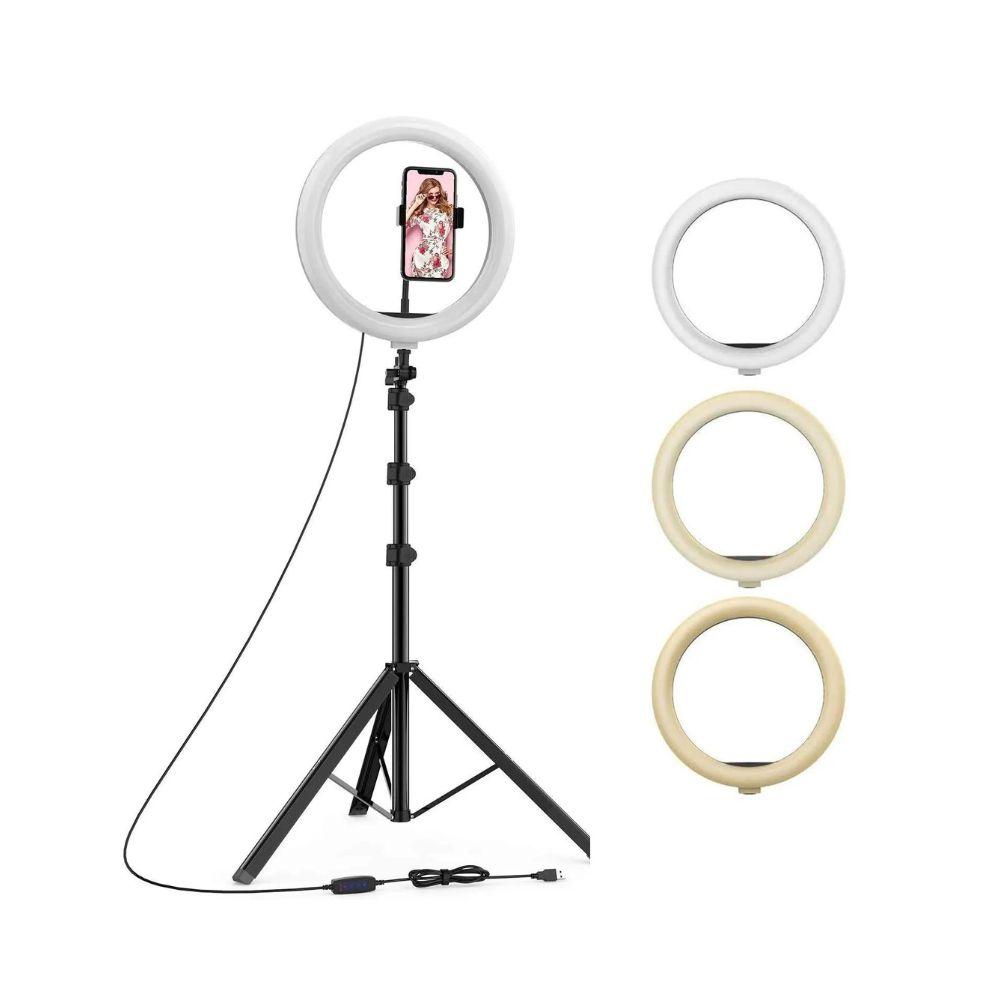 10 Inch RingLight with Tripod Stand- LED Dimmable Beauty Ring light for Selfie Live Stream/Makeup/Youtube/Tiktok Video