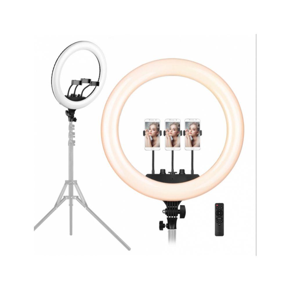 16 Inch Ringlight with Tripod Stand, 3 Phone Holders, Remote Control - LED Dimmable Beauty Ringlight for Selfie Live Stream/Makeup/Youtube/Tiktok Video
