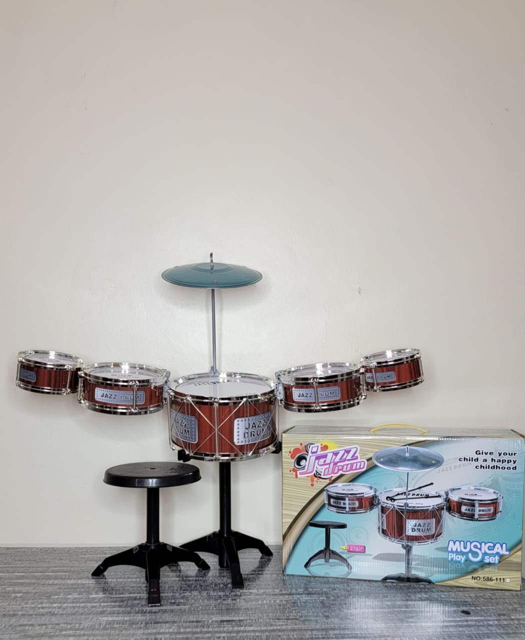 Kids Drum Set with Drumsticks – Musical Toy Instrument for Children