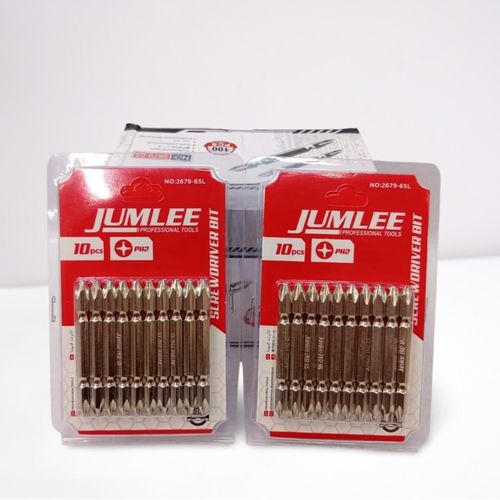 Jumlee 10pcs Magnetic Double End PH2 Screwdriver Bit Set – 10pcs 65mm, 1/4" Hex Shank Drill Driver Bits